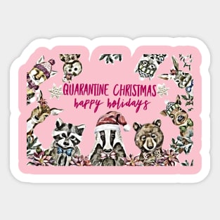 Quarantine Christmas (Forest animals) Sticker